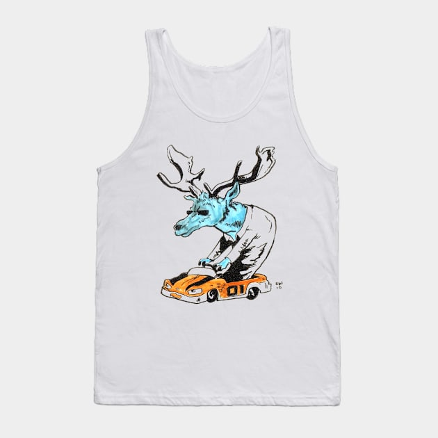 Driving Deer Tank Top by CoolCharacters